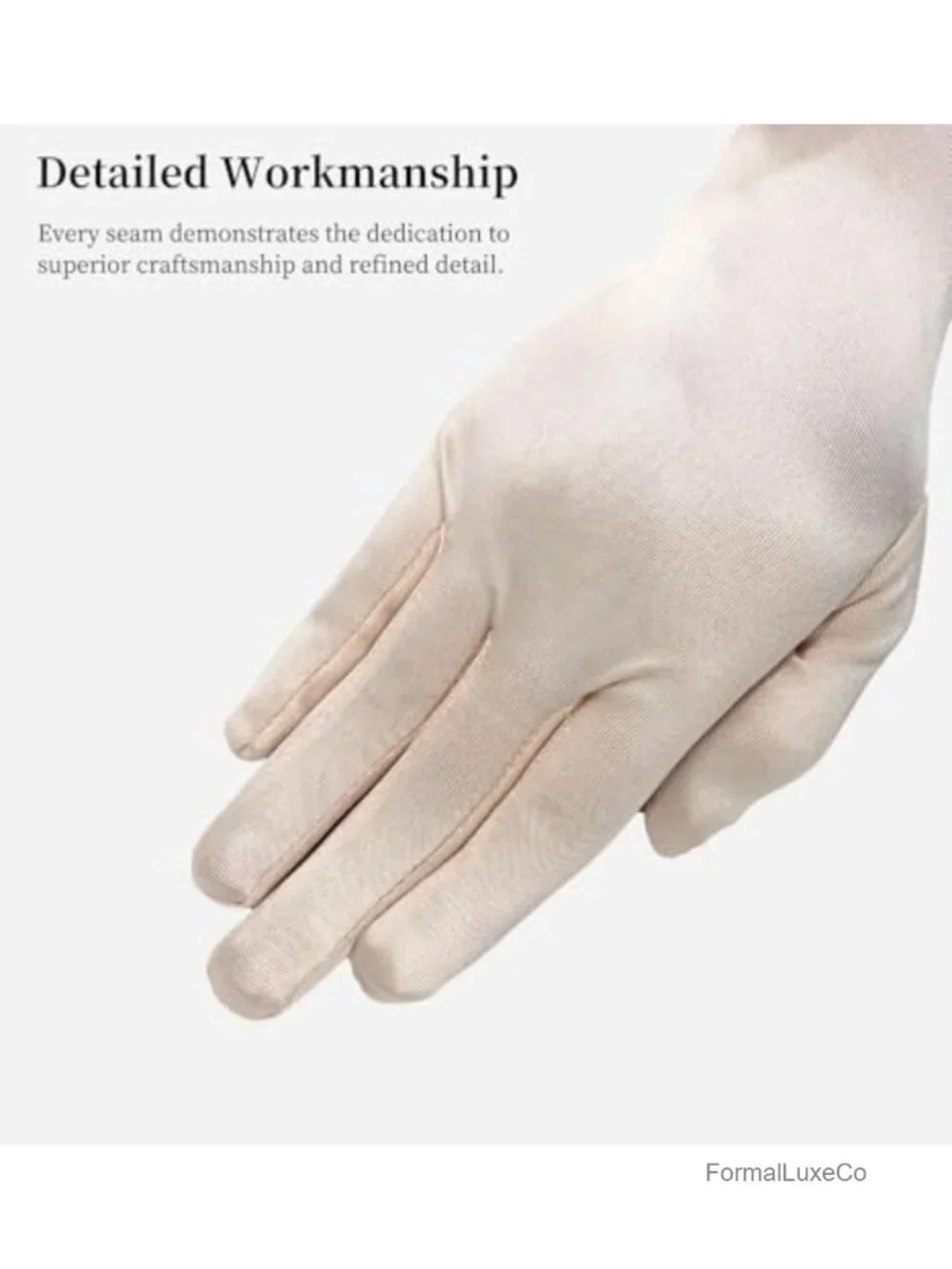 Long Opera Gloves for Women, 21.65in Satin Formal Gloves, Elbow Length Tea